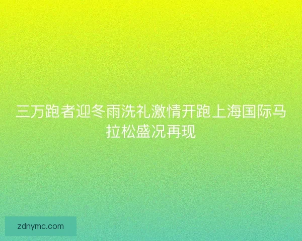 三万跑者迎冬雨洗礼激情开跑上海国际马拉松盛况再现 三万跑者迎冬雨洗礼激情开跑上海国际马拉松盛况再现