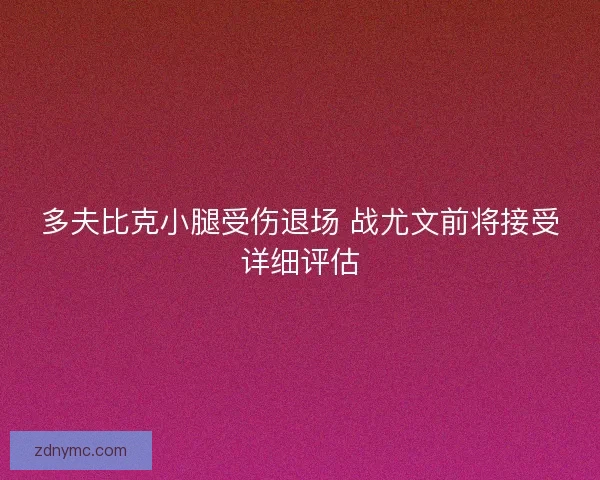 多夫比克小腿受伤退场 战尤文前将接受详细评估