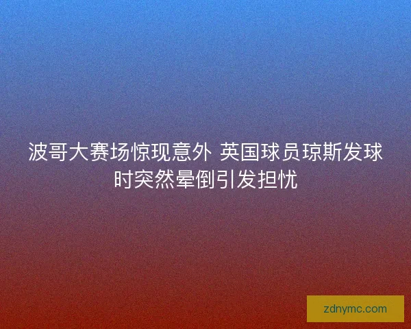 波哥大赛场惊现意外 英国球员琼斯发球时突然晕倒引发担忧